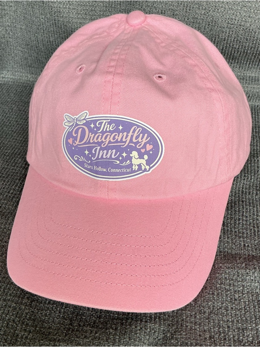 Gilmore Girls Custom The Dragonfly Inn Graphic  Pink Baseball Cap (NWOT)